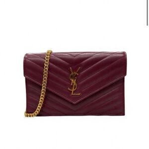 Saint Laurent Cassandre Envelope Chain Wallet Crossbody